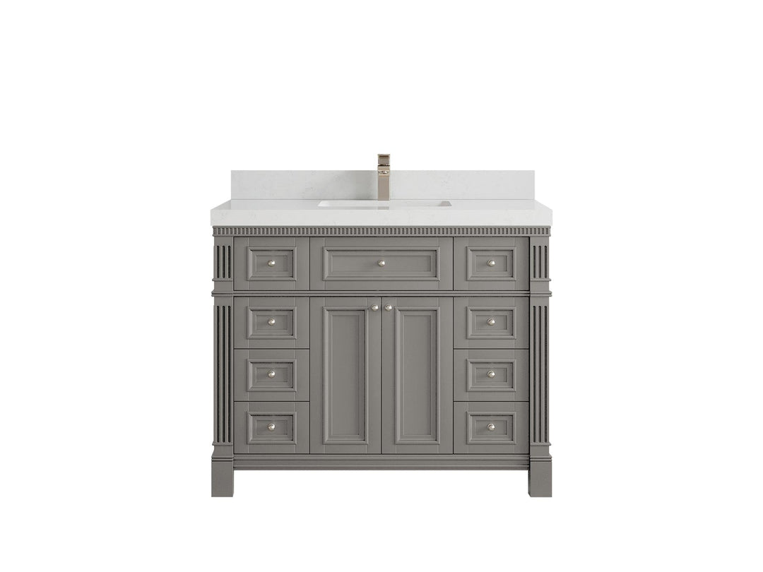 Paris 42 in. W x 22 in. D Single Sink Bathroom Vanity - Willow Bath and Vanity