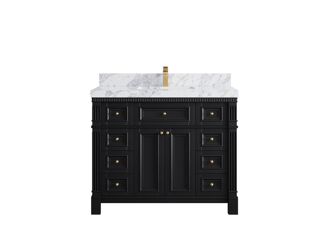 Paris 42 in. W x 22 in. D Single Sink Bathroom Vanity - Willow Bath and Vanity