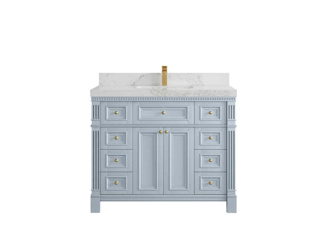 Paris 42 in. W x 22 in. D Single Sink Bathroom Vanity - Willow Bath and Vanity
