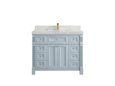 Paris 42 in. W x 22 in. D Single Sink Bathroom Vanity - Willow Bath and Vanity
