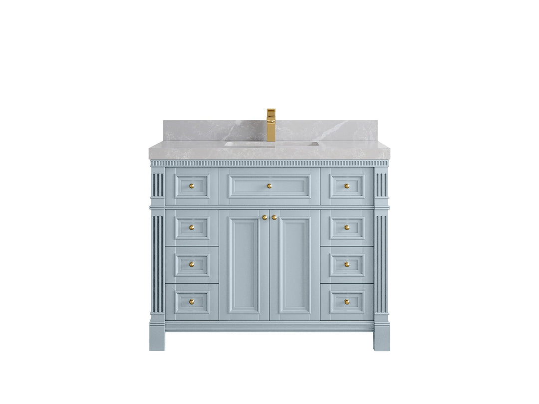 Paris 42 in. W x 22 in. D Single Sink Bathroom Vanity - Willow Bath and Vanity