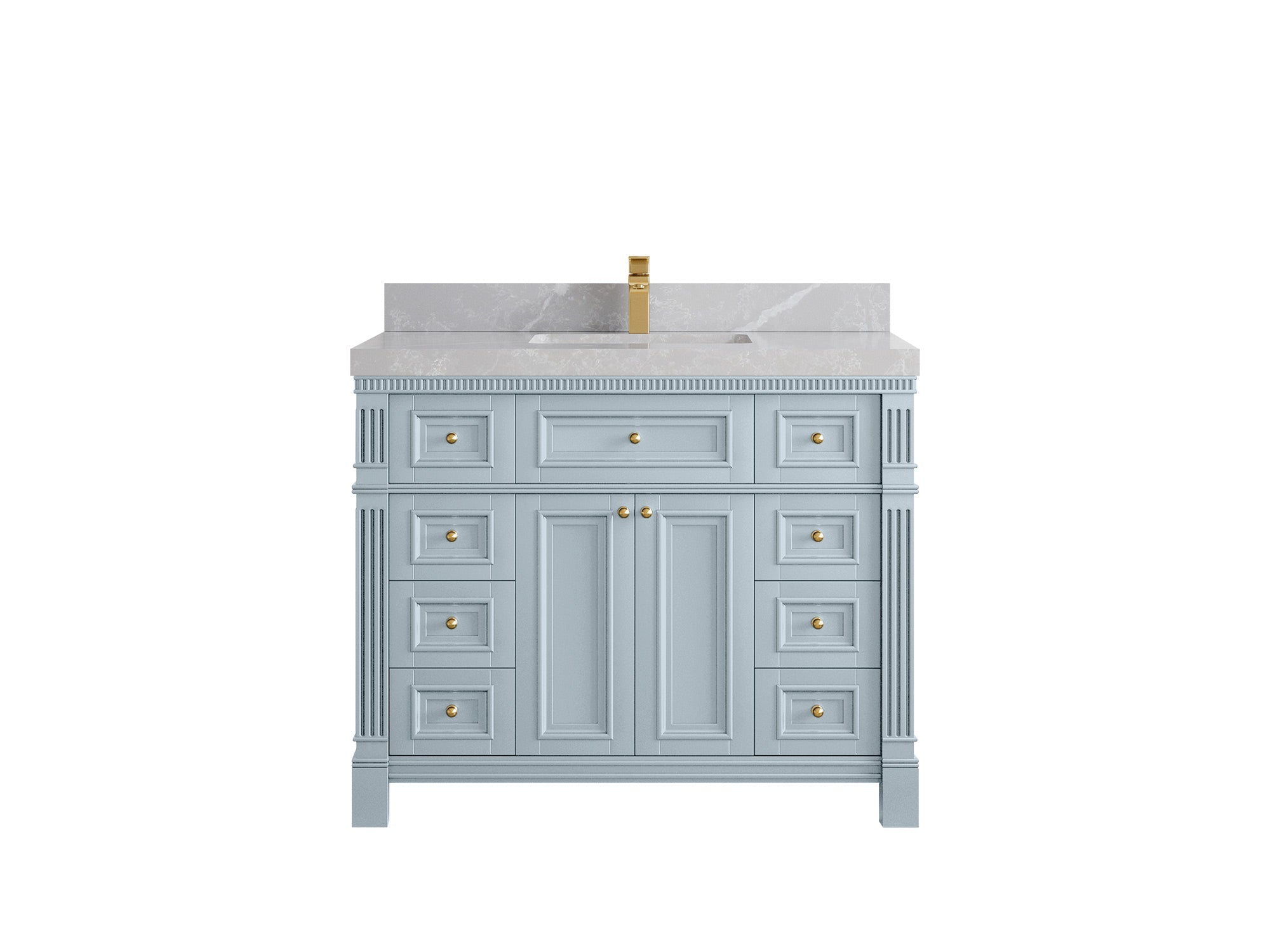 Paris 42 in. W x 22 in. D Single Sink Bathroom Vanity - Willow Bath and Vanity