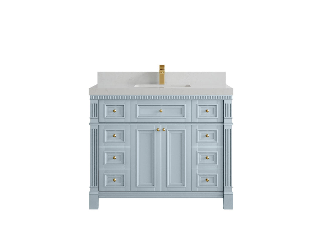 Paris 42 in. W x 22 in. D Single Sink Bathroom Vanity - Willow Bath and Vanity
