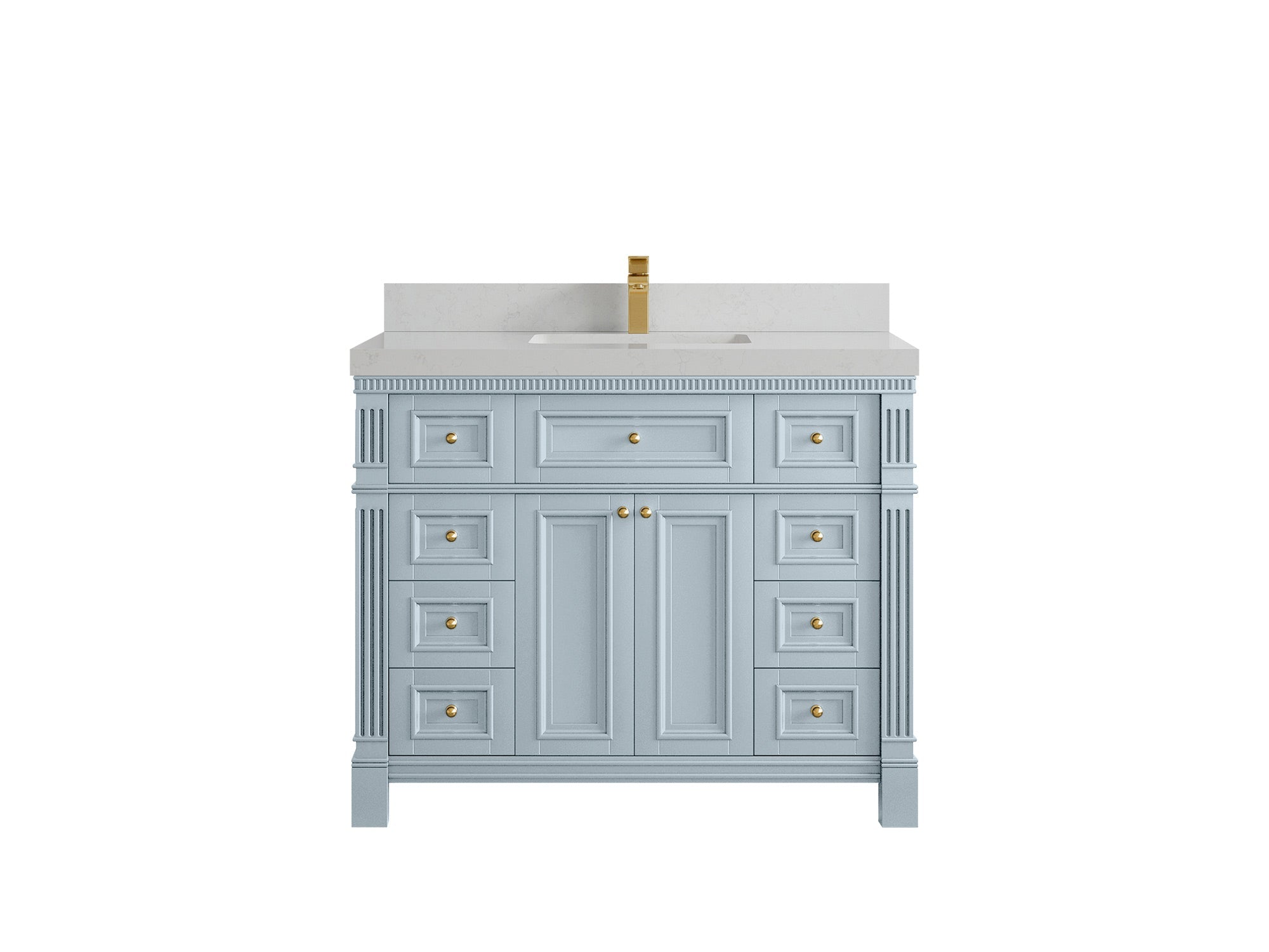 Paris 42 in. W x 22 in. D Single Sink Bathroom Vanity - Willow Bath and Vanity