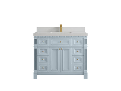 Paris 42 in. W x 22 in. D Single Sink Bathroom Vanity - Willow Bath and Vanity