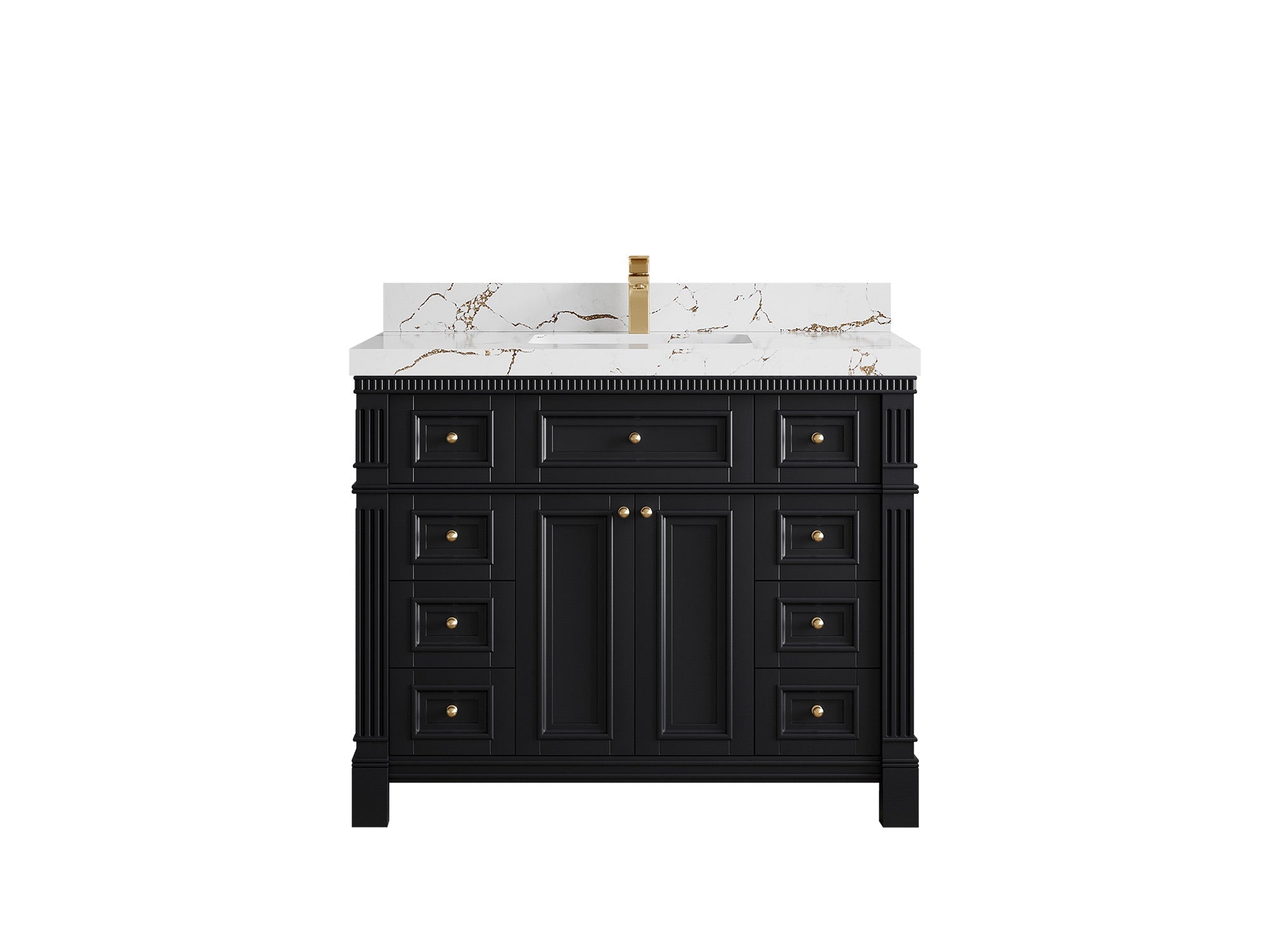 Paris 42 in. W x 22 in. D Single Sink Bathroom Vanity - Willow Bath and Vanity