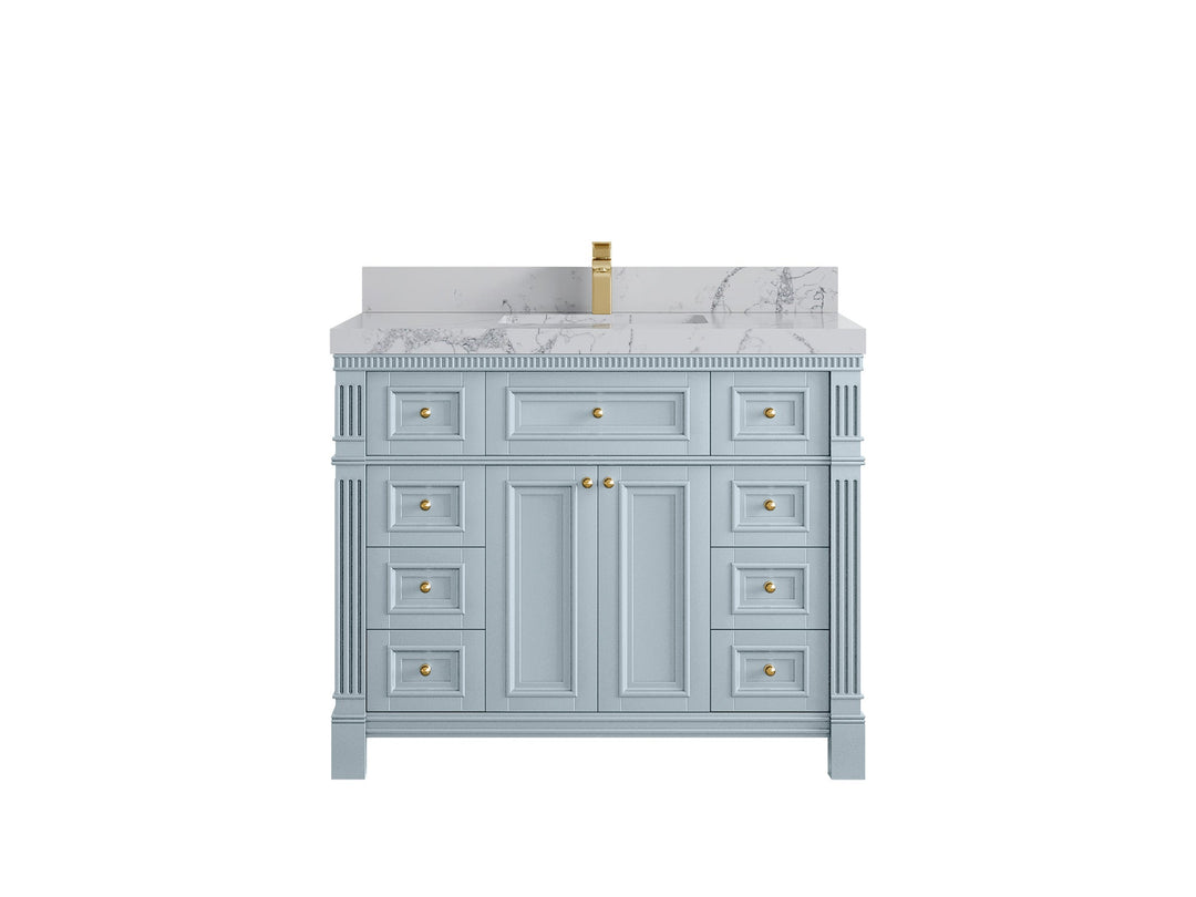 Paris 42 in. W x 22 in. D Single Sink Bathroom Vanity - Willow Bath and Vanity