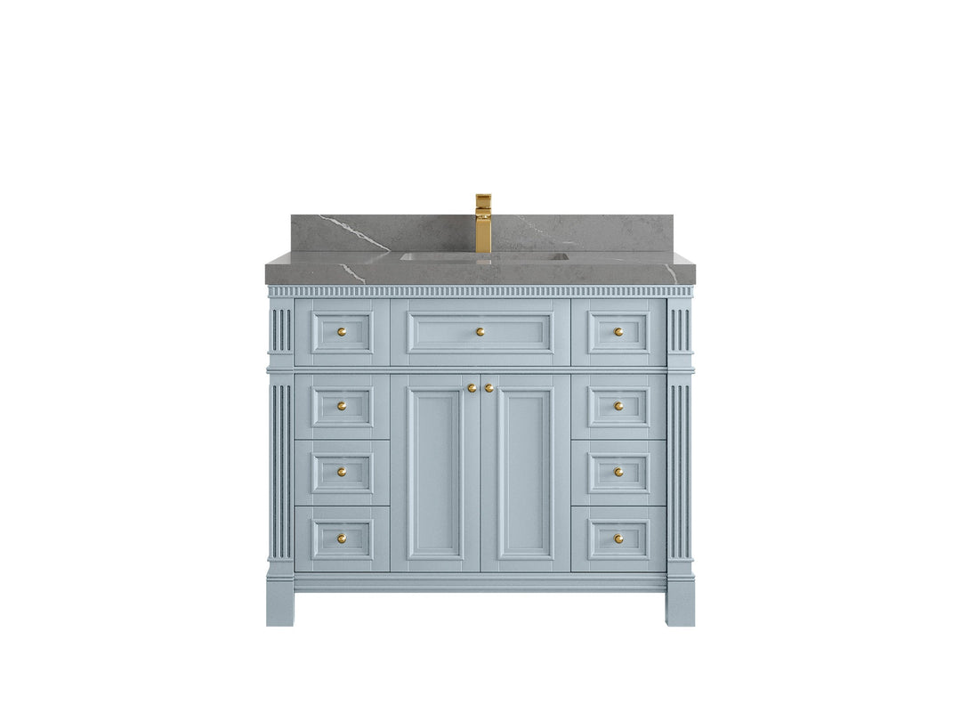 Paris 42 in. W x 22 in. D Single Sink Bathroom Vanity - Willow Bath and Vanity