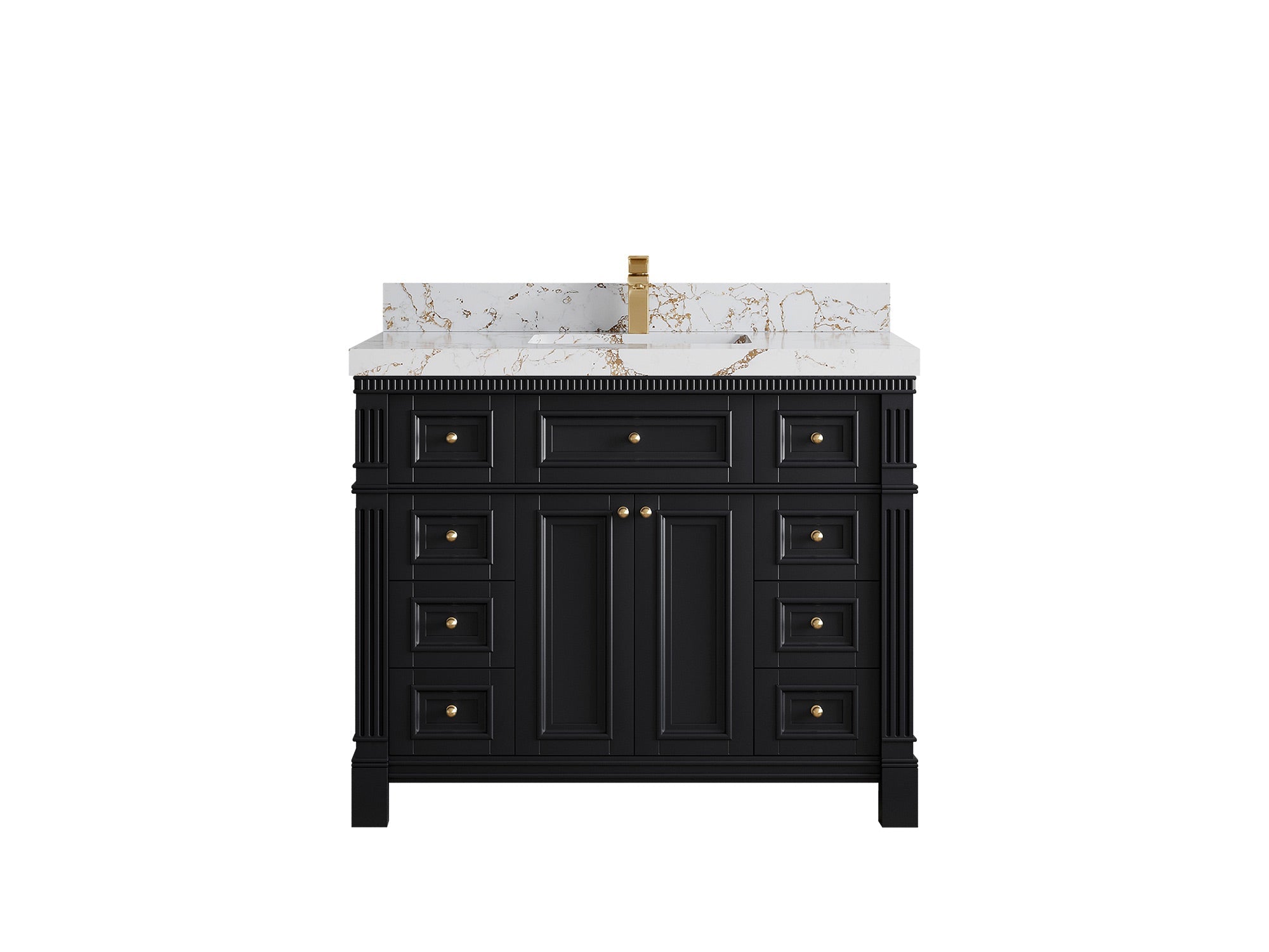 Paris 42 in. W x 22 in. D Single Sink Bathroom Vanity - Willow Bath and Vanity