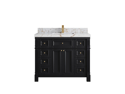 Paris 42 in. W x 22 in. D Single Sink Bathroom Vanity - Willow Bath and Vanity