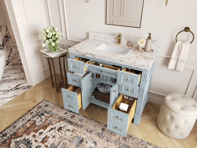 Paris 42 in. W x 22 in. D Single Sink Bathroom Vanity - Willow Bath and Vanity