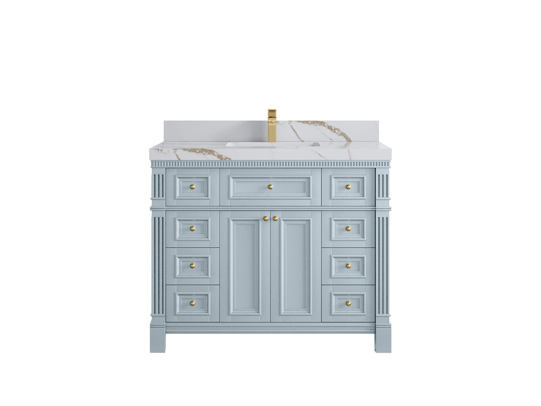 Paris 42 in. W x 22 in. D Single Sink Bathroom Vanity - Willow Bath and Vanity