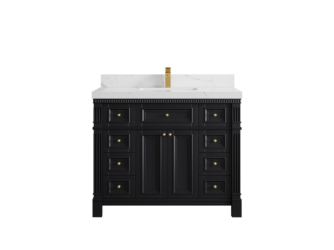 Paris 42 in. W x 22 in. D Single Sink Bathroom Vanity - Willow Bath and Vanity