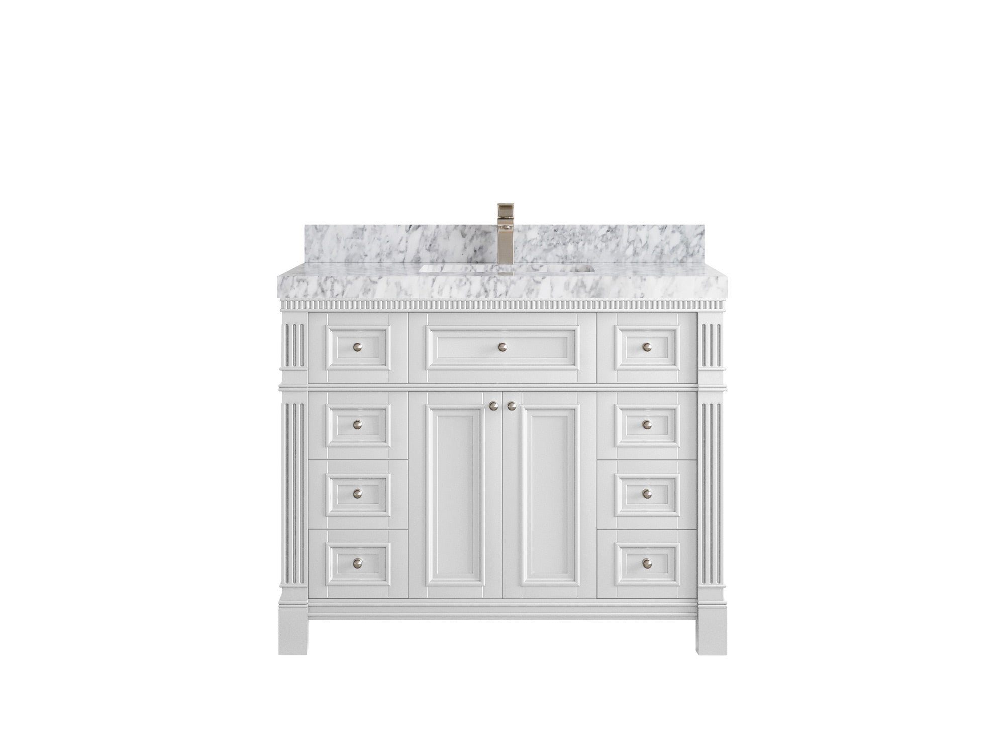 Paris 42 in. W x 22 in. D Single Sink Bathroom Vanity - Willow Bath and Vanity