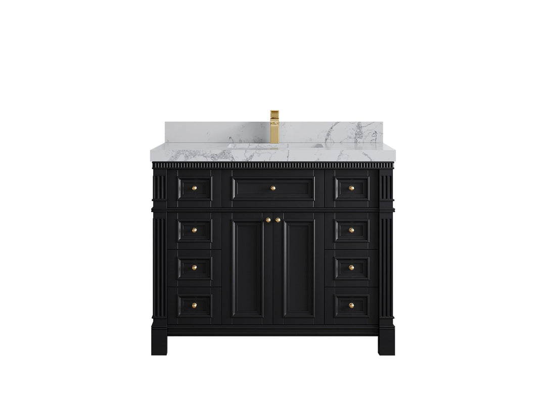 Paris 42 in. W x 22 in. D Single Sink Bathroom Vanity - Willow Bath and Vanity