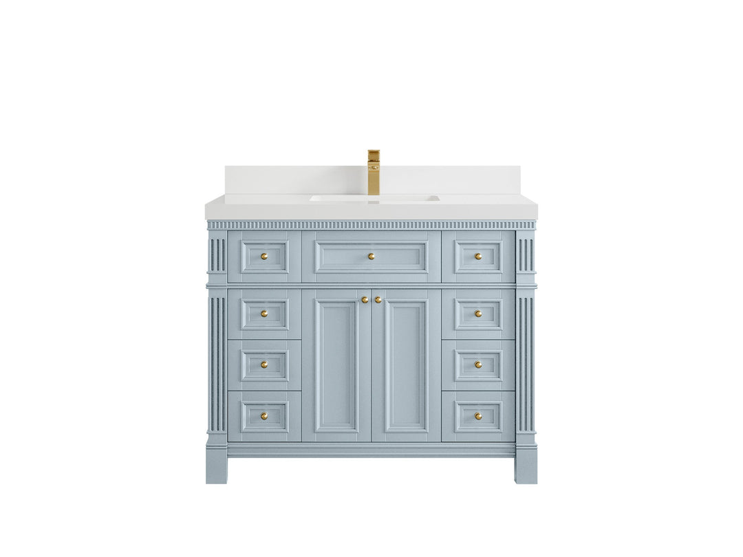 Paris 42 in. W x 22 in. D Single Sink Bathroom Vanity - Willow Bath and Vanity