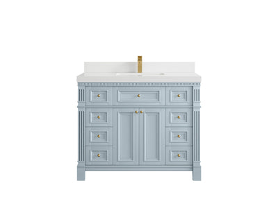 Paris 42 in. W x 22 in. D Single Sink Bathroom Vanity - Willow Bath and Vanity