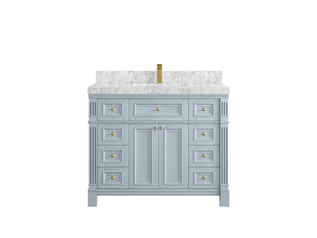 Paris 42 in. W x 22 in. D Single Sink Bathroom Vanity - Willow Bath and Vanity