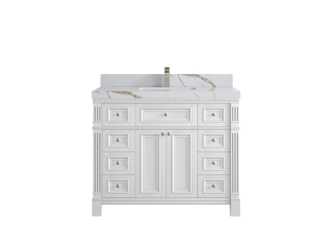 Paris 42 in. W x 22 in. D Single Sink Bathroom Vanity - Willow Bath and Vanity