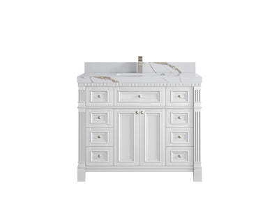 Paris 42 in. W x 22 in. D Single Sink Bathroom Vanity - Willow Bath and Vanity