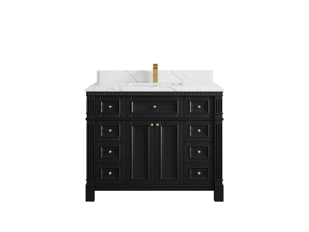 Paris 42 in. W x 22 in. D Single Sink Bathroom Vanity - Willow Bath and Vanity