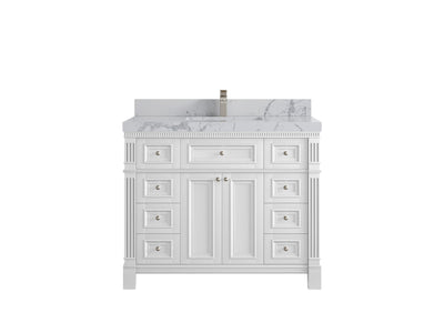 Paris 42 in. W x 22 in. D Single Sink Bathroom Vanity - Willow Bath and Vanity