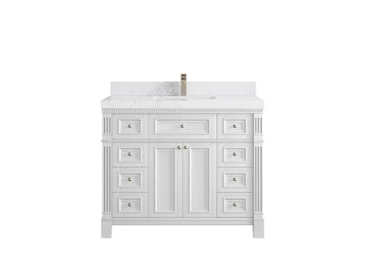 Paris 42 in. W x 22 in. D Single Sink Bathroom Vanity - Willow Bath and Vanity