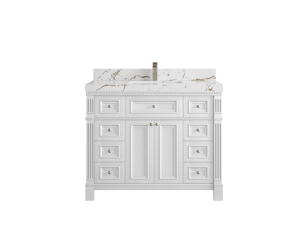 Paris 42 in. W x 22 in. D Single Sink Bathroom Vanity - Willow Bath and Vanity