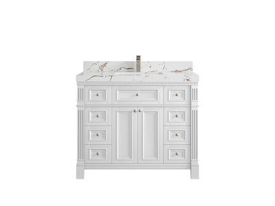 Paris 42 in. W x 22 in. D Single Sink Bathroom Vanity - Willow Bath and Vanity