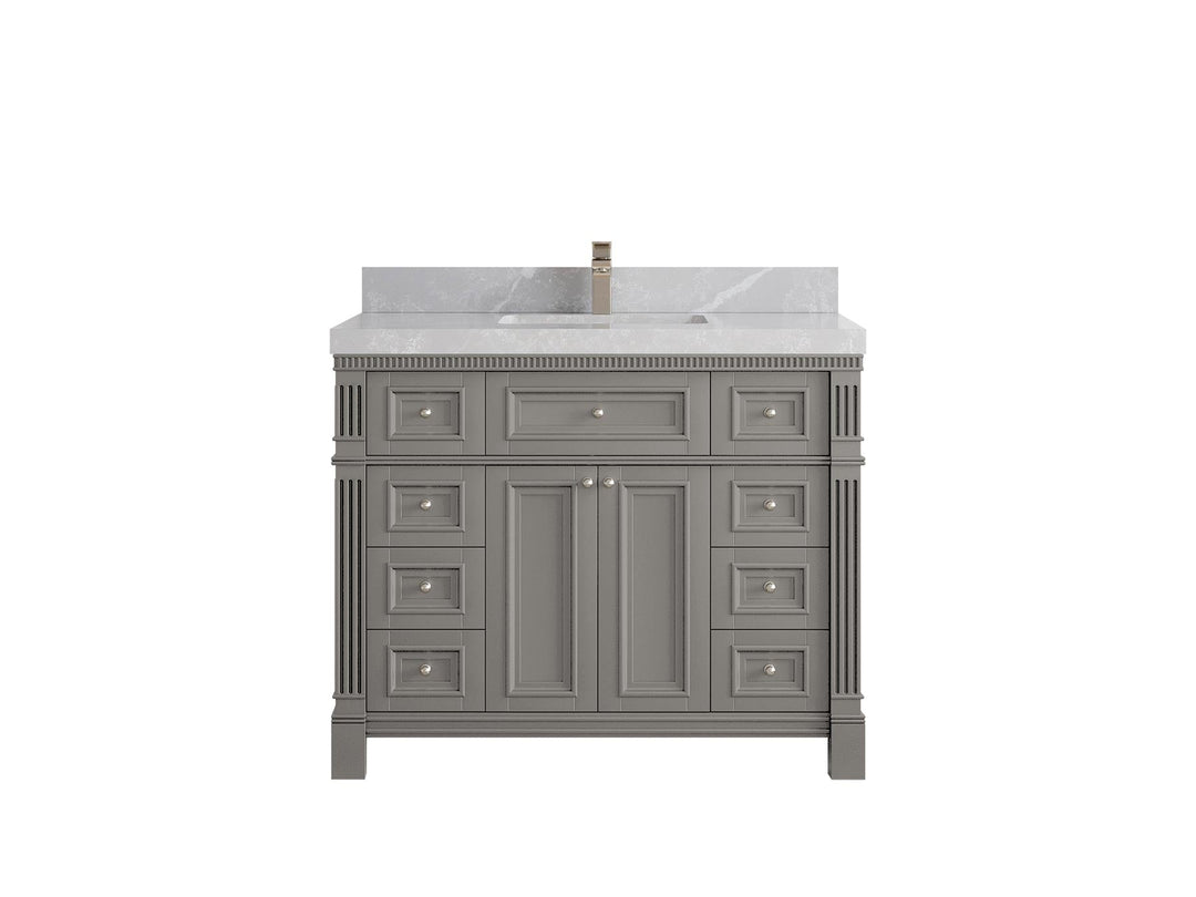 Paris 42 in. W x 22 in. D Single Sink Bathroom Vanity - Willow Bath and Vanity