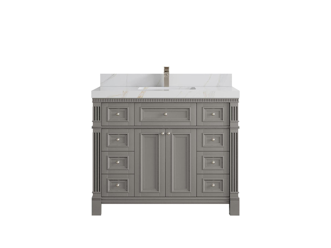 Paris 42 in. W x 22 in. D Single Sink Bathroom Vanity - Willow Bath and Vanity