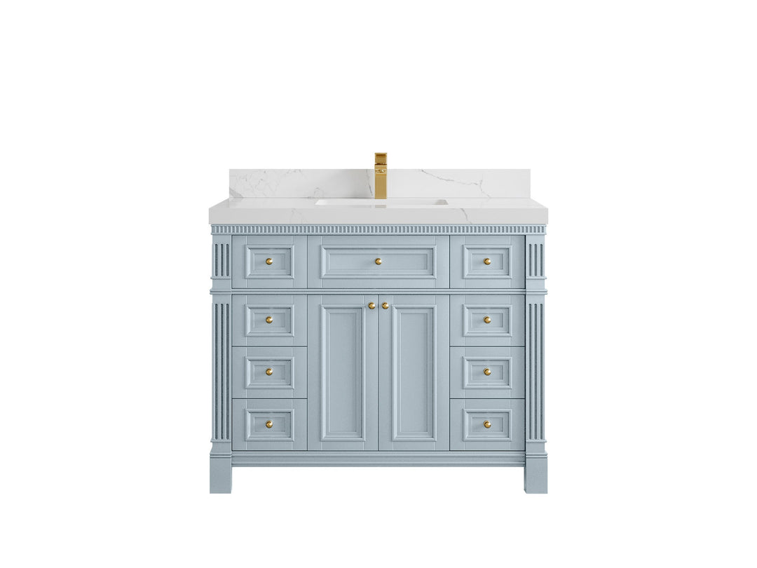 Paris 42 in. W x 22 in. D Single Sink Bathroom Vanity - Willow Bath and Vanity