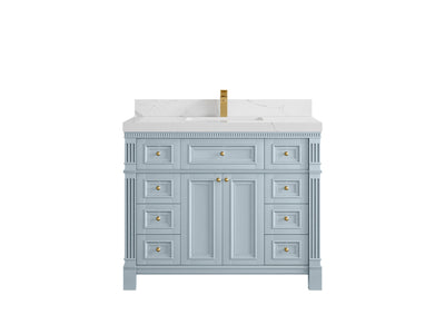Paris 42 in. W x 22 in. D Single Sink Bathroom Vanity - Willow Bath and Vanity