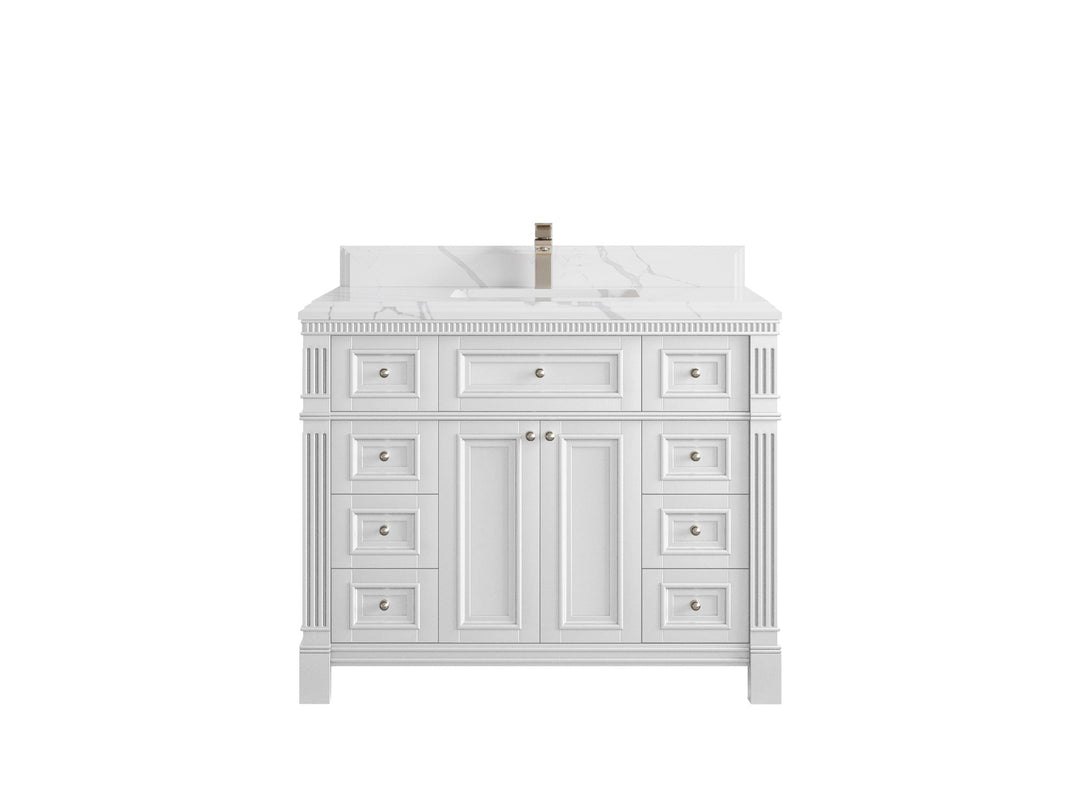 Paris 42 in. W x 22 in. D Single Sink Bathroom Vanity - Willow Bath and Vanity