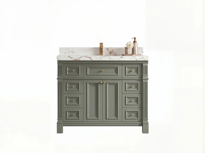 Paris 42 in. W x 22 in. D Single Sink Bathroom Vanity - Willow Bath and Vanity