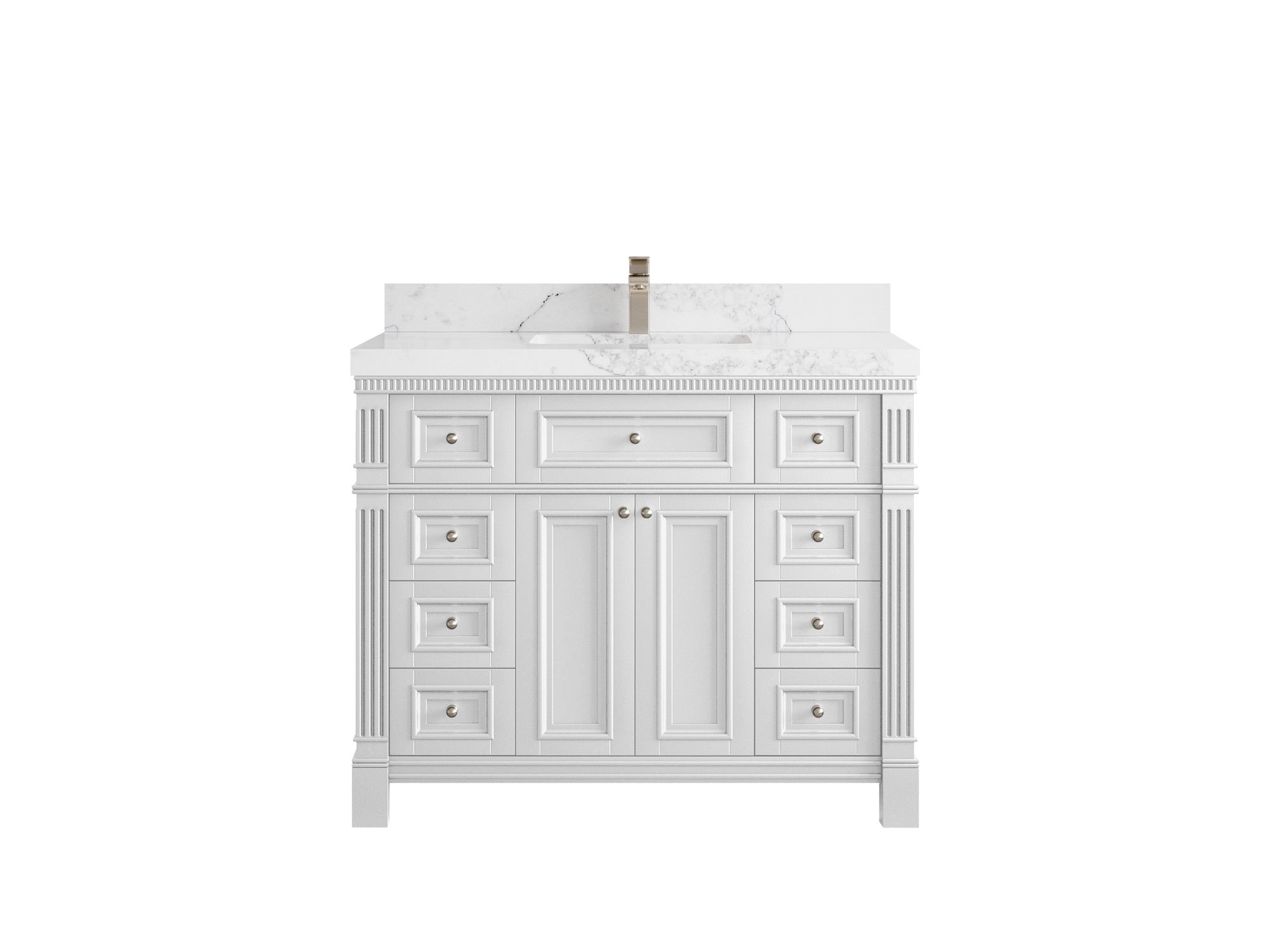Paris 42 in. W x 22 in. D Single Sink Bathroom Vanity - Willow Bath and Vanity