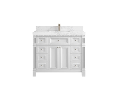 Paris 42 in. W x 22 in. D Single Sink Bathroom Vanity - Willow Bath and Vanity