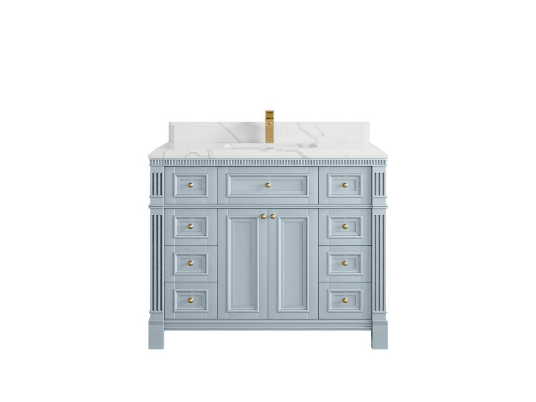 Paris 42 in. W x 22 in. D Single Sink Bathroom Vanity - Willow Bath and Vanity