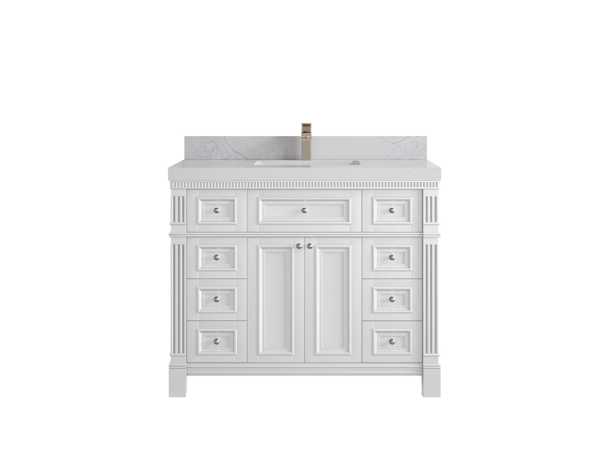 Paris 42 in. W x 22 in. D Single Sink Bathroom Vanity - Willow Bath and Vanity