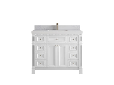 Paris 42 in. W x 22 in. D Single Sink Bathroom Vanity - Willow Bath and Vanity