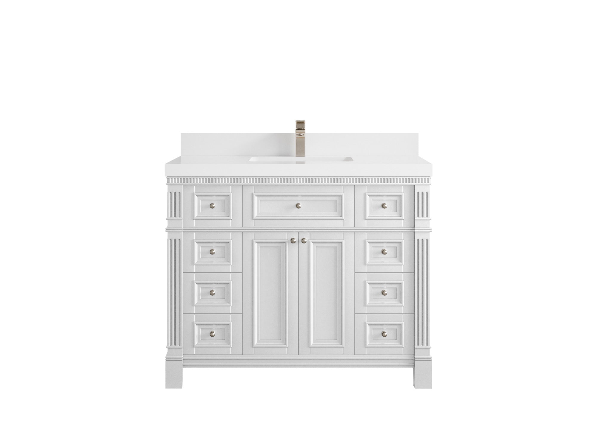 Paris 42 in. W x 22 in. D Single Sink Bathroom Vanity - Willow Bath and Vanity