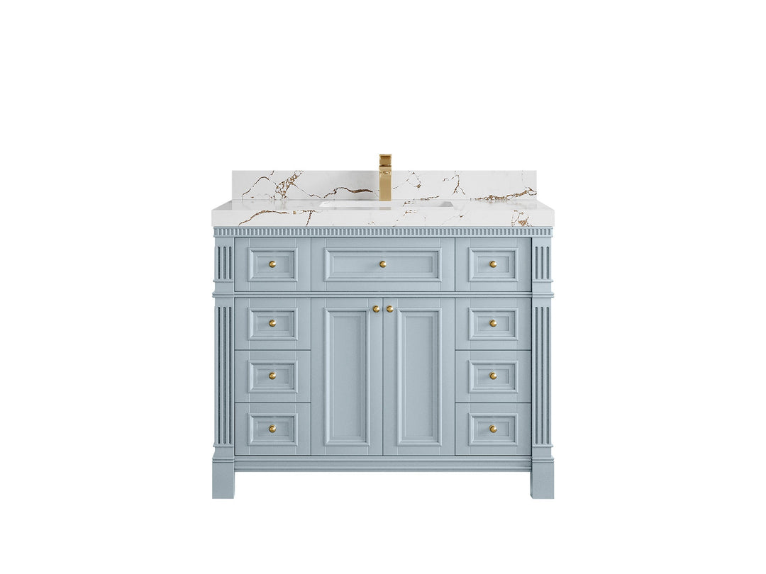 Paris 42 in. W x 22 in. D Single Sink Bathroom Vanity - Willow Bath and Vanity