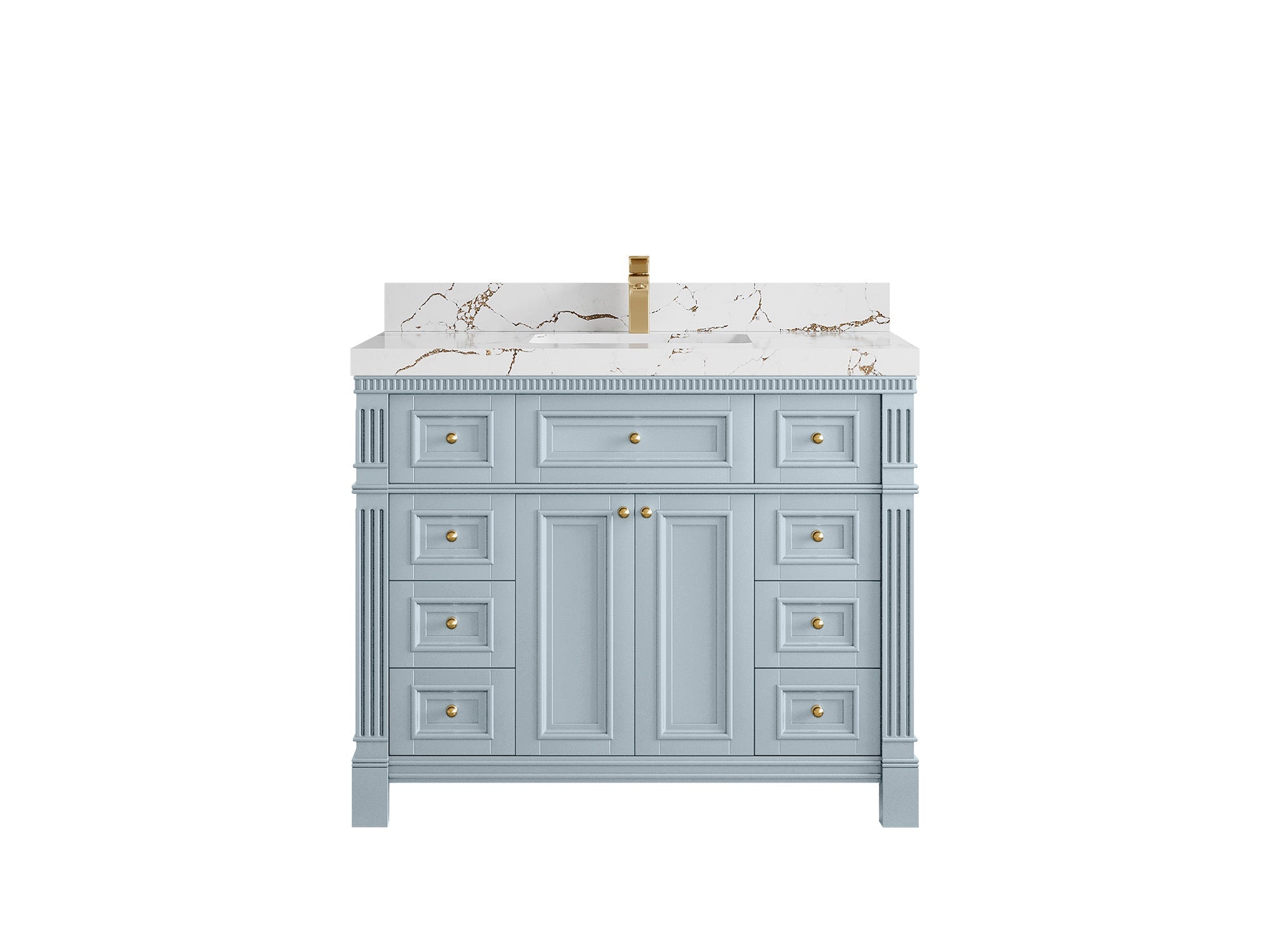 Paris 42 in. W x 22 in. D Single Sink Bathroom Vanity - Willow Bath and Vanity