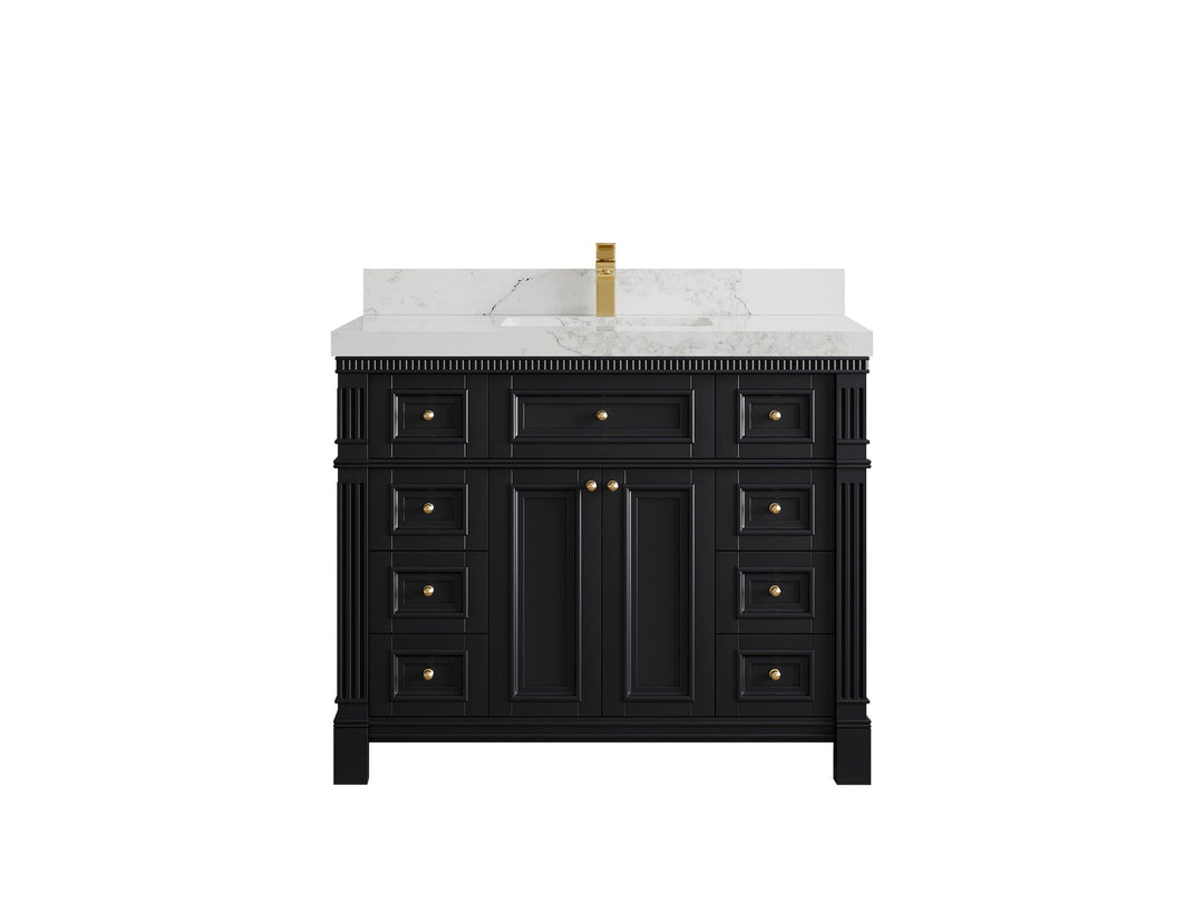 Paris 42 in. W x 22 in. D Single Sink Bathroom Vanity - Willow Bath and Vanity