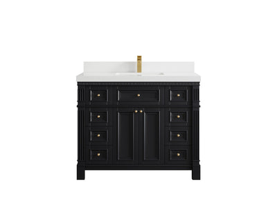 Paris 42 in. W x 22 in. D Single Sink Bathroom Vanity - Willow Bath and Vanity