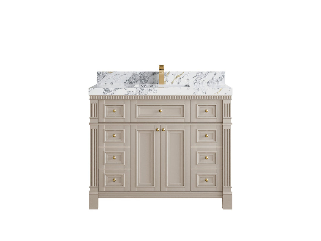 Paris 42 in. W x 22 in. D Single Sink Bathroom Vanity - Willow Bath and Vanity