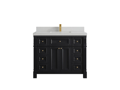 Paris 42 in. W x 22 in. D Single Sink Bathroom Vanity - Willow Bath and Vanity
