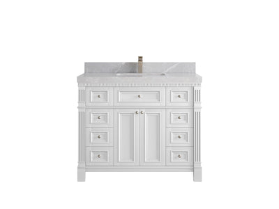 Paris 42 in. W x 22 in. D Single Sink Bathroom Vanity - Willow Bath and Vanity