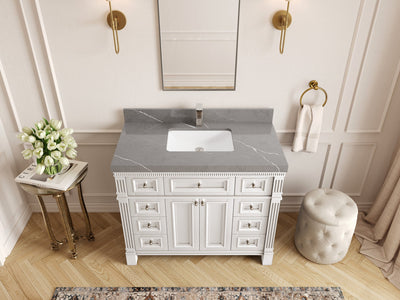 Paris 42 in. W x 22 in. D Single Sink Bathroom Vanity - Willow Bath and Vanity