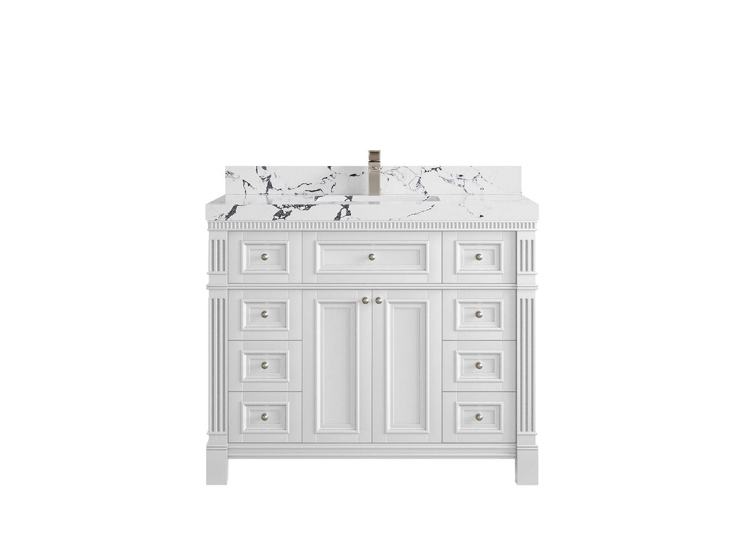 Paris 42 in. W x 22 in. D Single Sink Bathroom Vanity - Willow Bath and Vanity